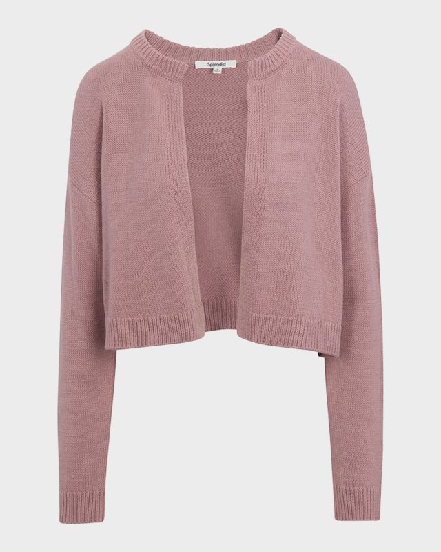 Lily Cropped Open-Front Cardigan